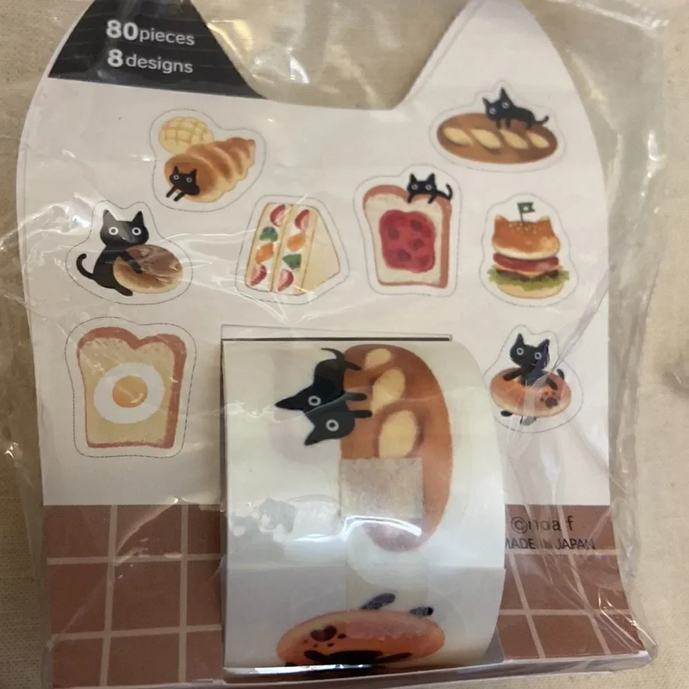 Bundle tote clips mask tape and washi all NWT from Japan cat motives